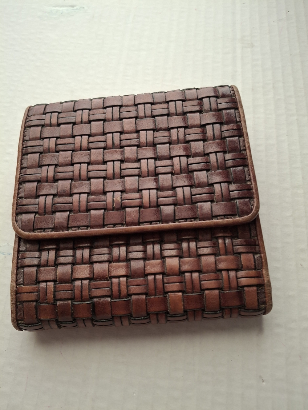 Talbots Brown Woven Leather Wallet